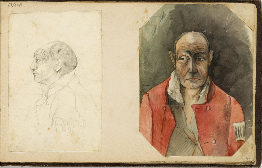 Ritratto di fronte e di profilo di un galeotto. Fa parte dell'Album dei delinquenti n. 1, seconda metà del XIX secolo